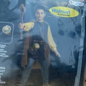 Simon Dungeons & Dragons Halloween Costume Boys medium 8 Jumpsuit Pouch Cape